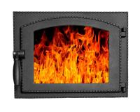 Дверка каминная герметичная ДКГ-2АС, со стеклом