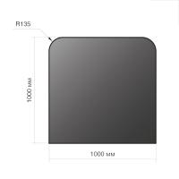 Лист напольный Везувий 1000х1000х2 R 135