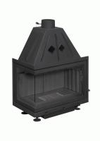 Экокамин Альфа 700 LB два стекла левая черный шамот