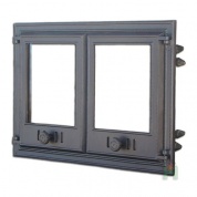 Дверца двустворчатая со стеклом DCHP3 - 1103 - 415х610х40  мм