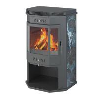 Печь-Камин ASTON 12 кВт (200 м3) Призматик с плитой (Амфиболит)