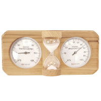 Термогигрометр EVEREST c часами, кедр (TG-06 white)