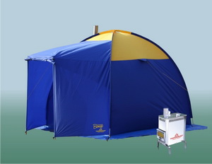 Мобильная баня палатка Алтай с тамбуром Теплодар