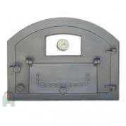 Дверь со стеклом, дополнительной дверцей и термометром правая Pizza 4T - 2208 - 295(410)х мм
