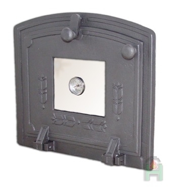 Дверца духовки со стеклом и термометром откидная DPZST - 1810 - 315х250  мм