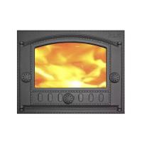 Дверка топочная каминная ДК-2С, со стеклом