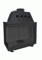 Экокамин Альфа 1000 LB два стекла левая черный шамот