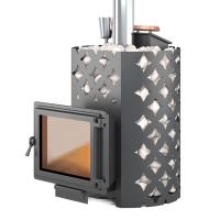 Чугунная печь для бани ЭТНА 18 (Панорама) Закрытая каменка