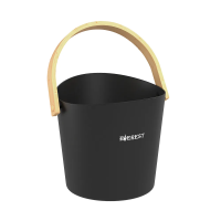 Ведро EVEREST 5л фигурное, алюминий BLACK (TG-43)