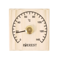 Термометр EVEREST квадратный, сосна (TG-37)