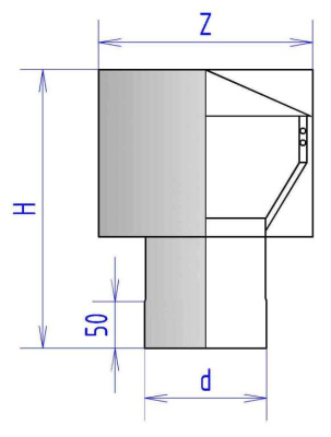 Дефлектор 1Д (дым./конд.) 0,5мм - ∅ 200 мм
