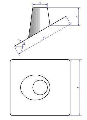 Кровельный элемент 20°/45°2КЭ 20/45 - ∅ 200 мм