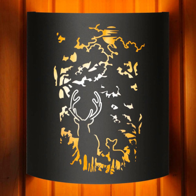 Абажур BLACK тип  4 "Олени в лесу"