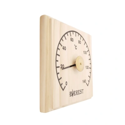 Термометр EVEREST квадратный, сосна (TG-37)