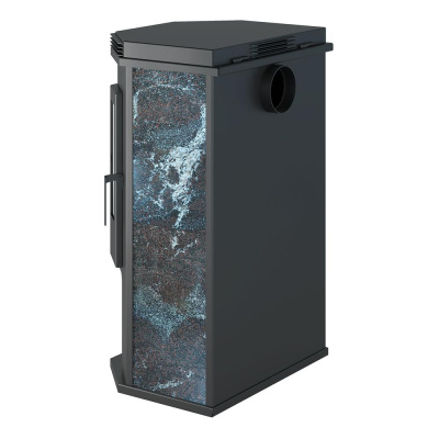 Печь-Камин ASTON 12 кВт (200 м3) Призматик с плитой (Амфиболит)