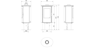 Kratki KOZA/AB/S/N/O/GLASS/ KAFEL/BIALY (сталь, кафель белый, поворотная