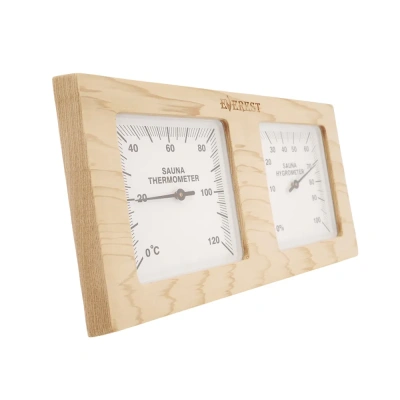 Термогигрометр EVEREST горизонталь, кедр (TG-04 white)