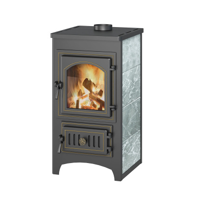 Печь-Камин ВЕЗУВИЙ ПК-01 (270) талькохлорит 9 кВт (150 м3) Ø 115 мм`