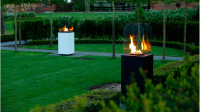 Газовый обогреватель Kratki PATIO/MINI/G30/37MBAR/CZ (уличный) - черное стекло, с пультом ДУ (8,2 кВт)