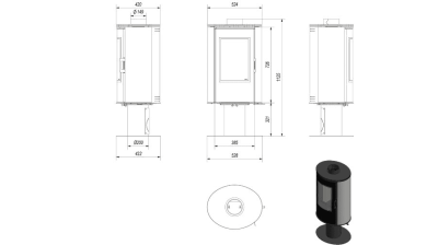 Kratki KOZA/AB/S/N/O/GLASS/KAFEL/CZARNY кафель черный/красный, поворотная