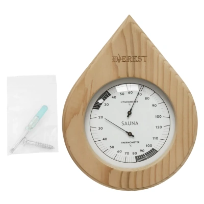 Термогигрометр EVEREST "Капля", кедр (TG-05)