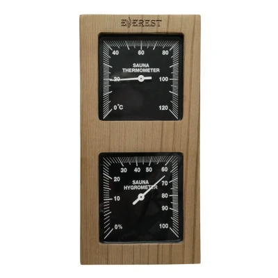 Термогигрометр EVEREST вертикаль, кедр (TG-01 black)