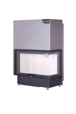 Экокамин ДЕЛЬТА 1000 R два стекла правая