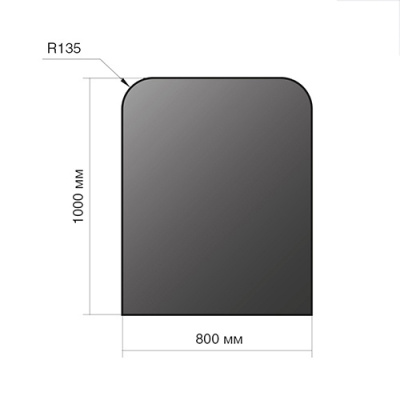 Лист напольный Везувий 1000х800х2 R 135