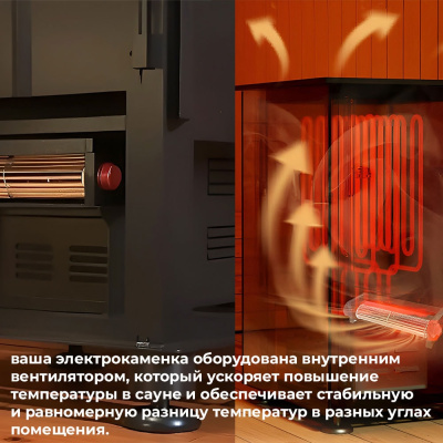 Электрокаменка EVEREST «BLACK CRYSTAL» S90