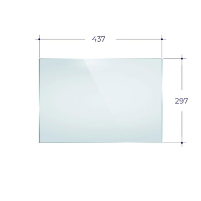 Стекло ASTON 600 (0,437*0,297) каминная топка