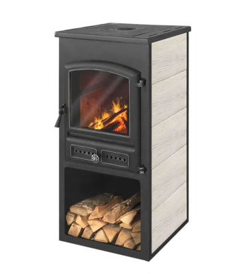 Камин ЭТНА (БКД) с плитой «Беж» высокий