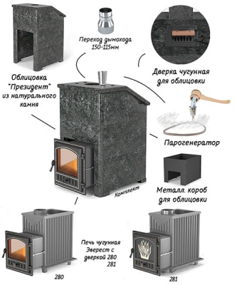 Комплект Президент Эверест 24 (280) Талькохлорит, S-40