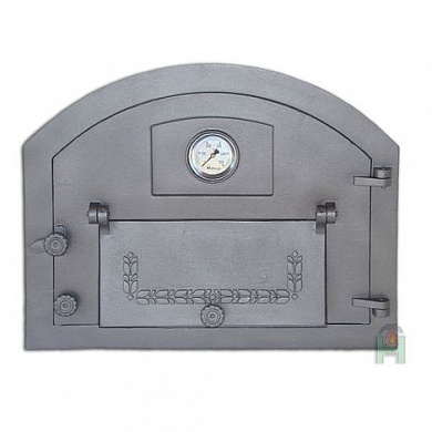 Дверь с дополнительной дверцей и термометром правая Pizza 2T - 2204 - 295(410)х мм