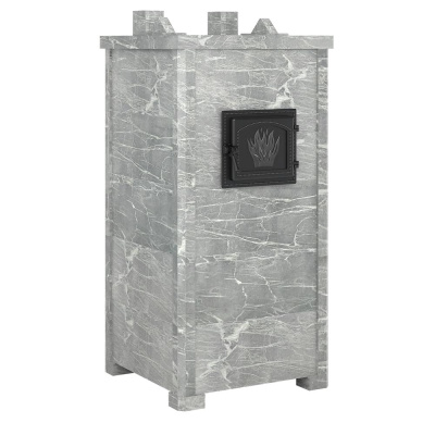 Печь Эверест "Легкий пар Профи" каменка «по-серому», Талькохлорит, S-50 мм