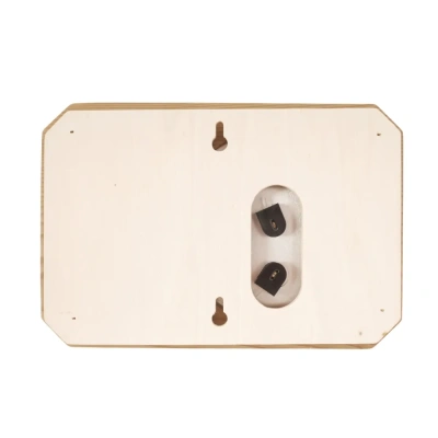 Термогигрометр мини EVEREST c часами, кедр (TG-09 white)