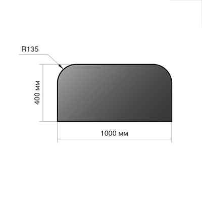 Лист напольный Везувий 400х1000х2 R 135