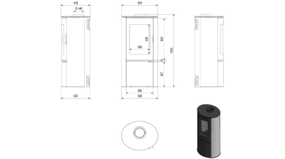 Kratki KOZA/AB/S/KAFEL/CZERWONY