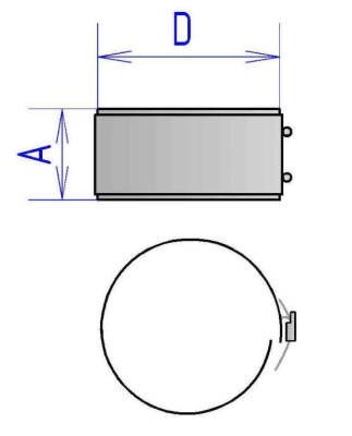 Хомут соединительный 1ХС (430) - ∅ 120 мм