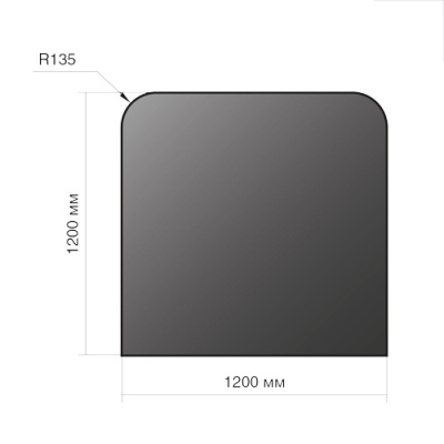 Лист напольный Везувий 1200х1200х2 R 135