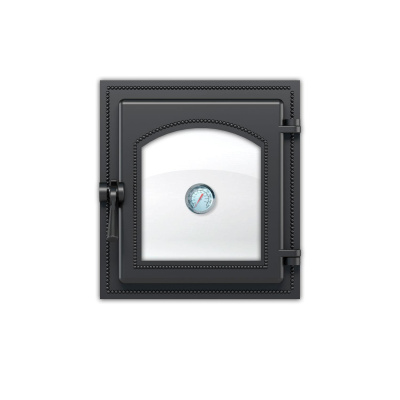 Дверка Везувий 270 с термометром (Антрацит)