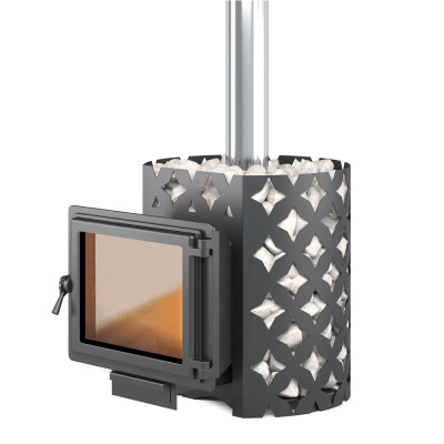 Чугунная печь для бани ЭТНА 18 (Панорама)