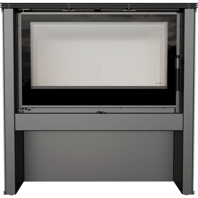 Стальной каминсо стелом Kratki JUNO/12/B (Белый) (12 кВт)