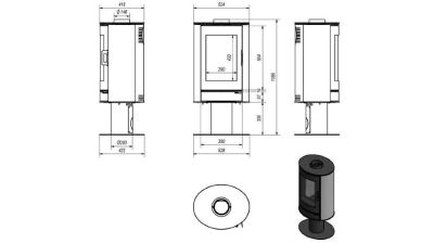 Kratki KOZA/AB/S/N/KAFEL/CZARNY кафель черный