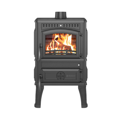 Печь-камин Везувий LV-12 S "Антрацит" - с плитой