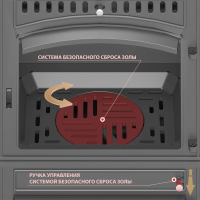 Печь-камин Везувий LV-12РS "Антрацит"
