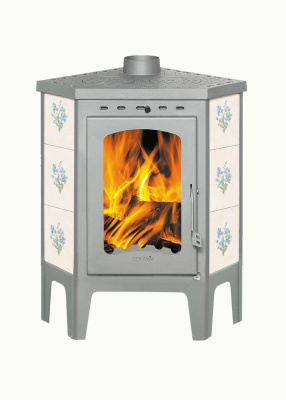 БАВАРИЯ угловая с плитой незабудка