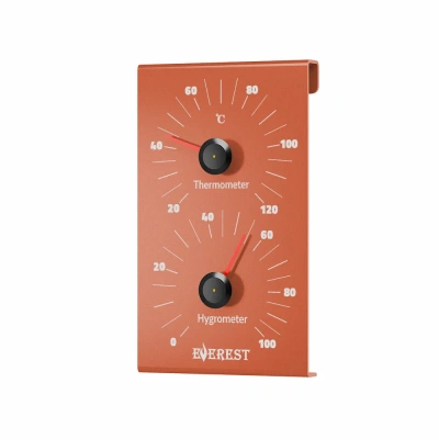 Термогигрометр EVEREST, алюминий ORANGE (TG-27)