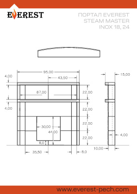 Портал Эверест "Steam Master" INOX 18, 24 "Пироксенит Элит"