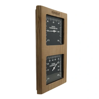 Термогигрометр EVEREST вертикаль, кедр (TG-01 black)