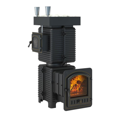 Печь для бани Эверест "Легкий пар Профи" под обкладку (по-серому)